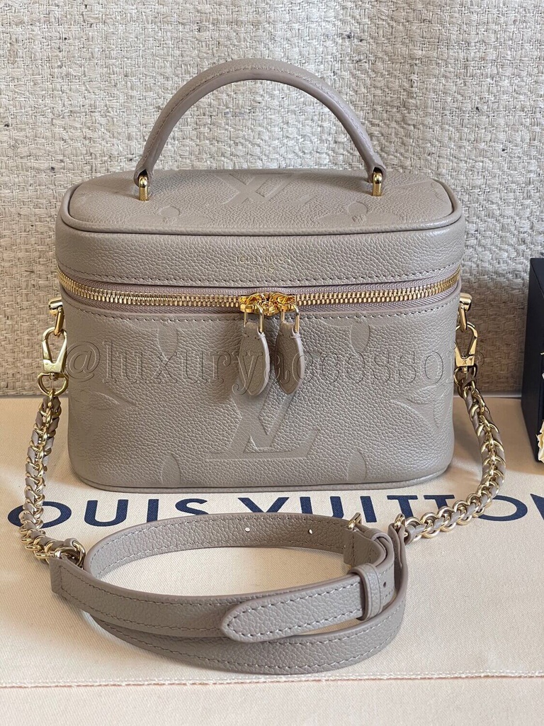 100 Original Louis Vuitton Vanity PM Monogram INK schwarz